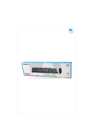 Kablolu Rgb Oyuncu Klavye Mouse Seti Siyah Usb Bağlantılı Işıklı Optik