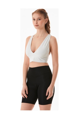 Fullamoda Basic Fitilli Kaplı Büstiyer Beyaz