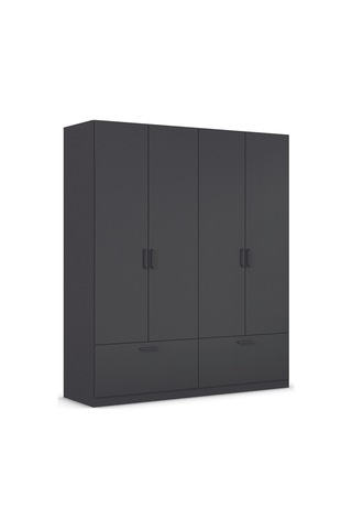 Alev Giyinme Dolabı - Çok Amaçlı Dolap - Gardırop 180 Cm-4 Kapaklı-2 Çekmeceli