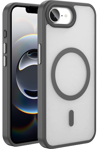 Apple Uyumlu iPhone 17e Kılıf M-safe Şarj Özellikli Mat Arka Yüzey Zore Sio Kapak - Gri