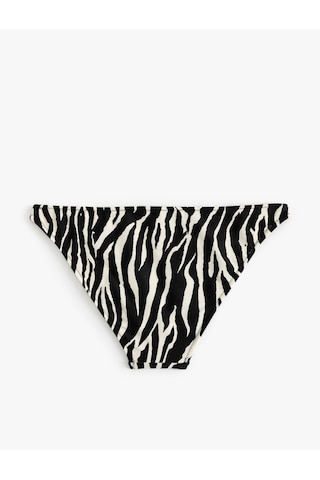 Koton Zebra Desenli Bikini Altı Astarlı Siyah Çizgili 4sak00101mm