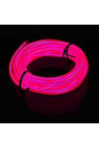 El Wire Neon İp Led - Sıcak Pembe 3m