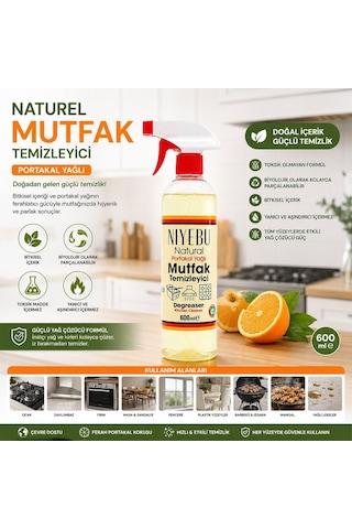 Niyebu Portakal Naturel Mutfak Temizleyici - 600 Ml- 12'li Paket