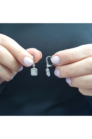 Lova 0,80 Karat Baget Pırlanta Küpe - 3030028