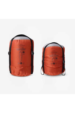 Sımond Outdoor Trekking Uyku Tulumu - Kahverengi - Mt500 10 C Konfor Turuncu