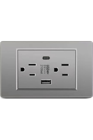 Moveevo Beyaz Pc Duvar Soketi, 6 Lü, Usb-a + Usb-c, 20w Hızlı Şarj, 15a, 110-250v, Amerikan Standartı, Ticari İhracat, Güvenli Ve Dayanıklı