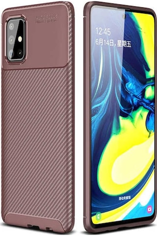 Samsung Uyumlu Galaxy A51 Kılıf Zore Negro Silikon Kapak-Kahverengi