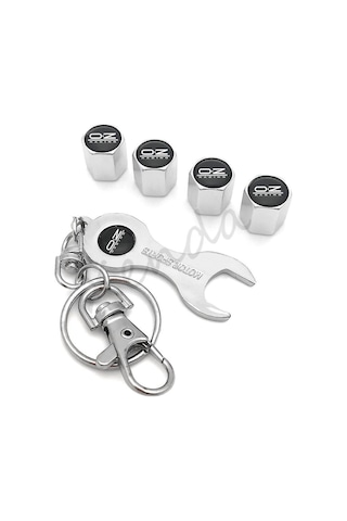 Mufunye 4 Adet Alüminyum F1 Stili Lastik Valf Kapakları - Korumalı, Çalınmaz, Evrensel Uyumlu, Parlak Gümüş Rengi Araç Aksesuarı