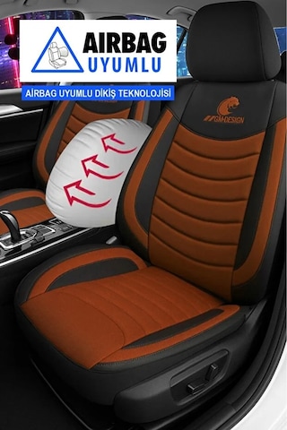 Rover 400 Hatchback Rt 420 Si Lux 136 Hp 1995 Panther Serisi Uyumlu Keten Oto Koltuk Kılıfı Taba