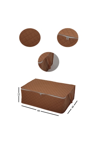 Adarya Home Çekyat Baza Tipi Hurç Baza Alti-Kazak-Yastik-Pike Saklama Hurcu 6 Adet 22 x 40 x 60 Taba