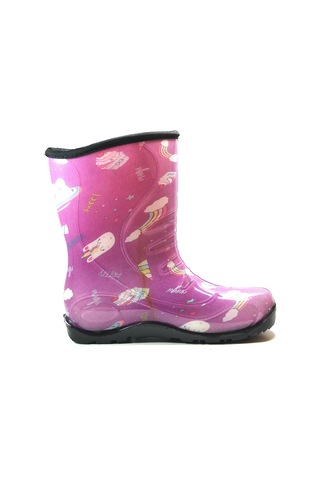 Onlo Ayakkabı Y.001 Fuşya Su Geçirmez Kız Çocuk Yağmur Çizme Fuşya