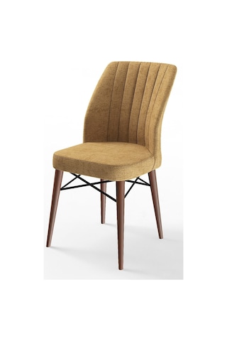 Canisa Concept Arp Serisi Sabit Mutfak Masası Takımı 70x110 Barok Desen Masa 4 Cappucino Sandalye Masa Barok Ahşap Desen Sandalye Cappucino