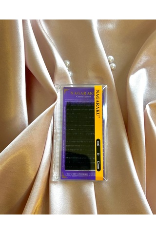 Premium Profesyonel İpek Kirpik D Kıvrım 0.07 Kalınlık 12mm