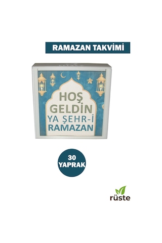 Ramazan Takvimi 30 Günlük Özel Şık Kutu 30 Yaprak