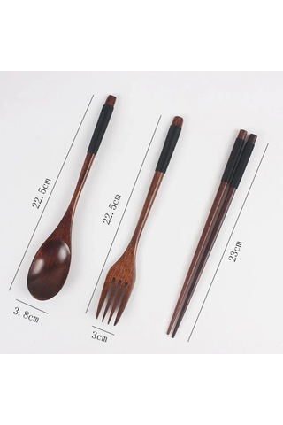 Qingmipy Doğal Ahşap Tatlı Çatalı - Dayanıklı, 22.5 Cm, Zarf-üstü Tasarım, Lezzetlere Şıklık Katıyor Ahşap