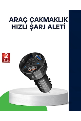 Bay 55w Hızlı Araç Şarj Cihazı Quick Charge 3.0 Ve Pd Destekli Najmaddin