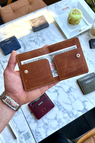 Rixe Taba Unisex Hakiki Deri Kartlık Cüzdan Ultra Ince Kişiye Özel Isim Baskılı Taba
