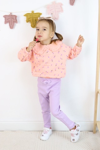 Harika Kids Kız Çocuk Orta Kalınlıkta Taytlı Takım Pembe