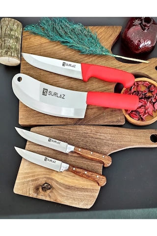 Sürmene Sürlaz Karışık Satır Zırhlı Mutfak Bıçak Seti