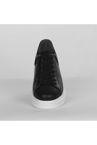 Boy Uzatan Gizli Topuklu Siyah Spor Ayakkabı Siyah