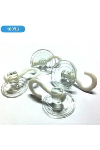 Vantuz Öpücük Vantuzlu Askı Öpücük Askı 100 Adet Cam Vantuzu Cap 4 Cm Büyük Boy Beyaz