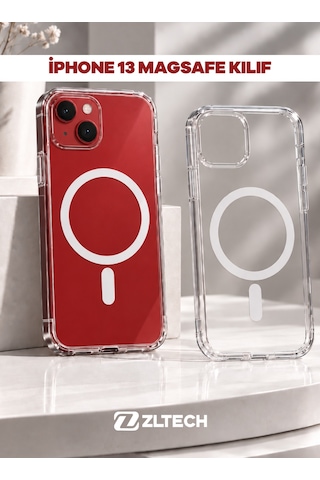 Apple iPhone 13 Uyumlu Magsafe Özellikli Sert Şeffaf Kılıf PLASTIC COVER