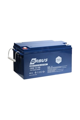 Orbus 12 Volt 150 Amper Jel Akü - Derin Döngü - 12 V 150 Ah Deep Cycle