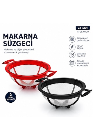 Lunaev Küçük Makarna Süzgeci Plastik 50 x 22