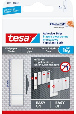 Yapışkan Şerit Yedek Bantlar, İz Bırakmadan Sökülebilir, Duvar Ve Duvar Kağıdı İçin, 1kg X 6 Adet