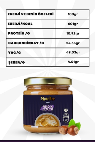 Nutelier Şekerli Fındık Ezmesi 200 G