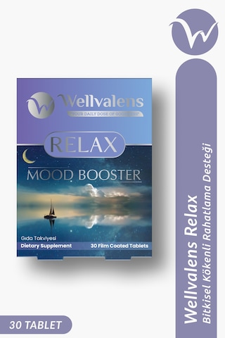 Wellvalens Relax Alıç Passiflora Valerian Bitkisel Gıda Takviyesi 30 Tablet