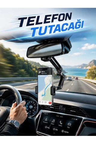 Araç Dikiz Aynası Telefon Tutucu Navigasyon Kullanımına Uygun Telefon Standı Çok Renkli