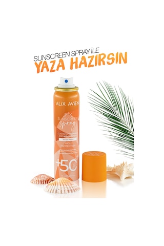 Spf50+ Yüksek Koruma Etkili C Vitaminli Suya Dayanıklı Güneş Koruyucu Sprey - Sunscreen Spray 75 Ml