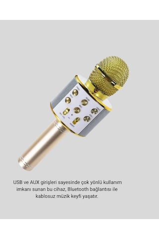 Zengemtx Kablosuz Karaoke Mikrofon Usb Aux Destekli Parti Ve Eğlence İçin