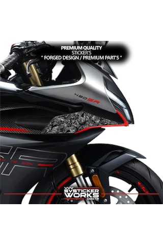Cfmoto 450sr Forged Karbon Kaplama Yan Kanat Sticker Etiket Modeli