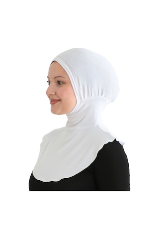 Modish Group Kadın Boyunluklu Hijab Tesettür Pratik Spor Bone - Sarı Beyaz