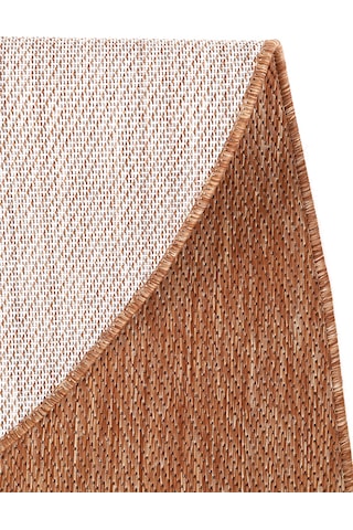 Konfor Halı Tema 9038 Turuncu Sisal Hasır İç Dış Mekan Kilim Dekoratif Bahçe Balkon Salon Halısı Turuncu