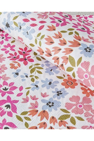 English Home Colorful Blooms Kağıt 20'li Kağıt Peçete 33x33 Cm Turuncu