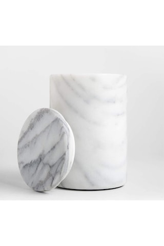 Crate & Barrel Fransız Mermer Kutu Seti, Modern Ve Şık Tezgah Depolama Saklama Kapları Çok Renkli