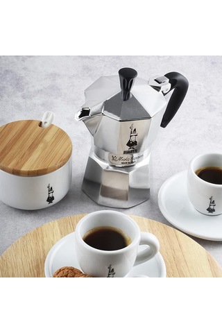 Moka Express: 2 Cups Ocak Üstü Espresso Pişirici - 90ml - Gümüş Renk - Alüminyum Gövde - Patentli Güvenlik Valfi - Tüm Ocak Türleri İçin Uygundur İndüksiyon Hariç 5li Paket