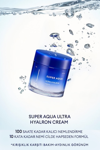 Missha 10 Çeşit Hyalüronik Asit İçeren Nemlendirici Krem Super Aqua Ultra Hyalron Cream 70 ML
