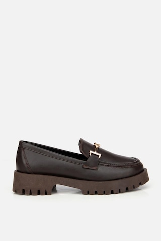 Yaya By Hotiç Yaya Kadın Kahverengi Tokalı Klasik Loafer