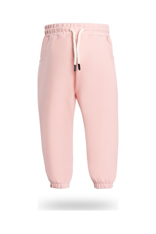 Heyadventure Kız Çocuk Jogger Eşofman Altı Cepli Paçası Lastikli Pudra Pudra