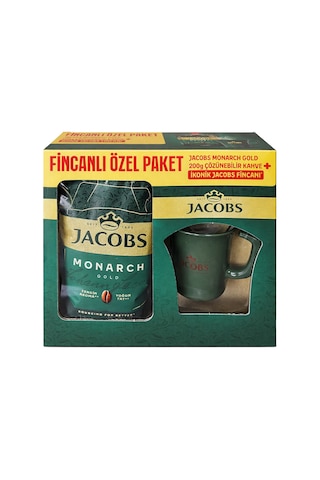 Jacobs Monarch Gold 200 Gr İkonik Jacobs Fincanlı Set X 10 Adet Öğütülmüş
