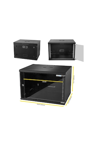 Vatpan 7u Duvar Tipi Soft Serisi Network Server Kabinet, 400mm Derinlik, Server Rack Kabinet Muhafazası, 4mm Temperli D