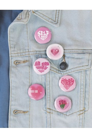 Anikoya Estetik Sırt Çantası Rozeti 387710054 Pembe