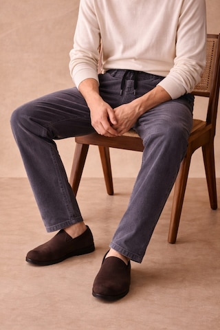 Tarz Cool Füme Renk Erkek Yazlık Keten Karışımı Relaxed Pantolon
