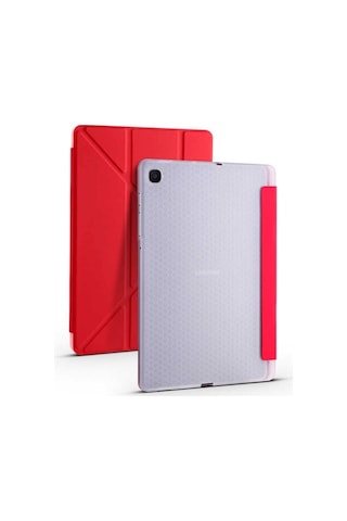 Samsung Uyumlu Galaxy Tab S6 Lite P610 Kılıf Zore Tri Folding Kalem Böl