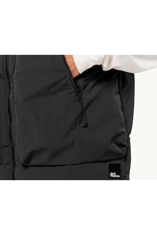 Jack Wolfskin Dellbrueck Vest 550 Dolgu Kaz Tüyü Unisex Outdoor Yelek - Siyah 1207621-6502