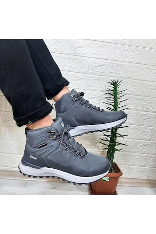 Jump 29652 Gri Renk Waterproof Kaymaz Rahat Erkek Bot 001